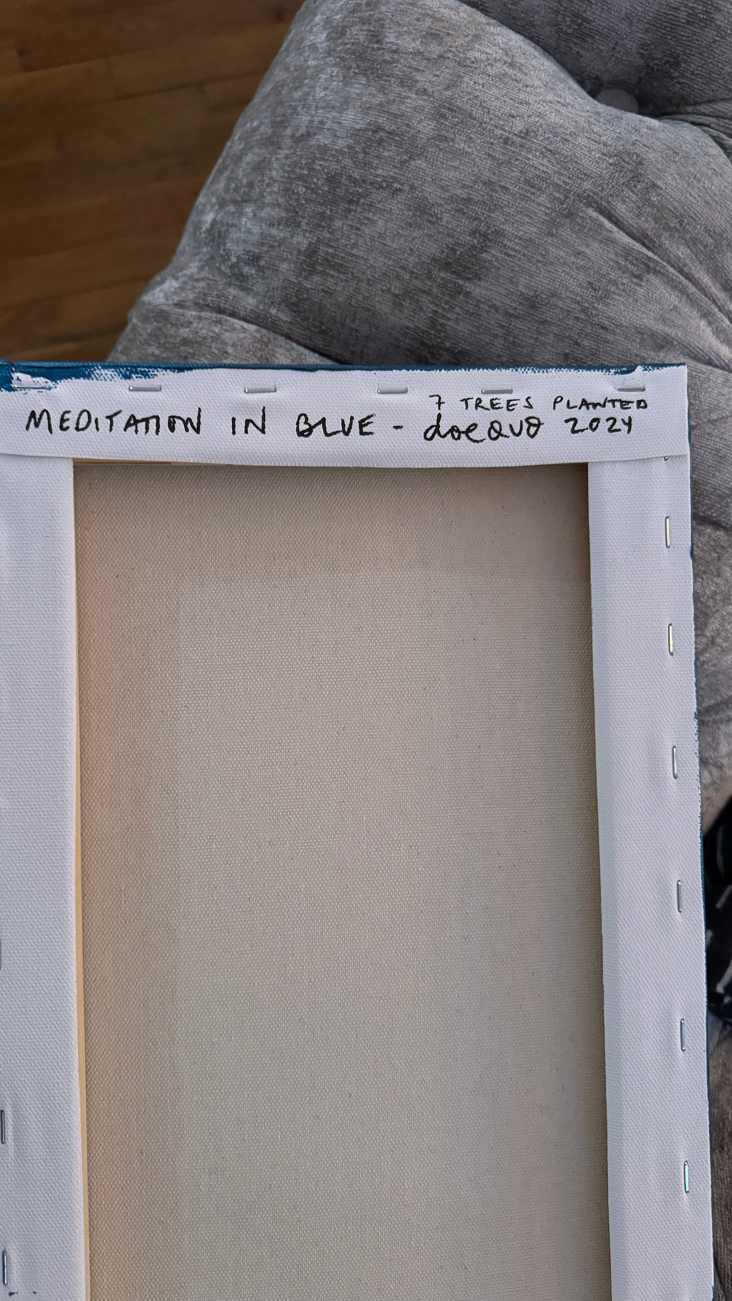 "meditation in blue" - series: you are peace, impasto on canvas