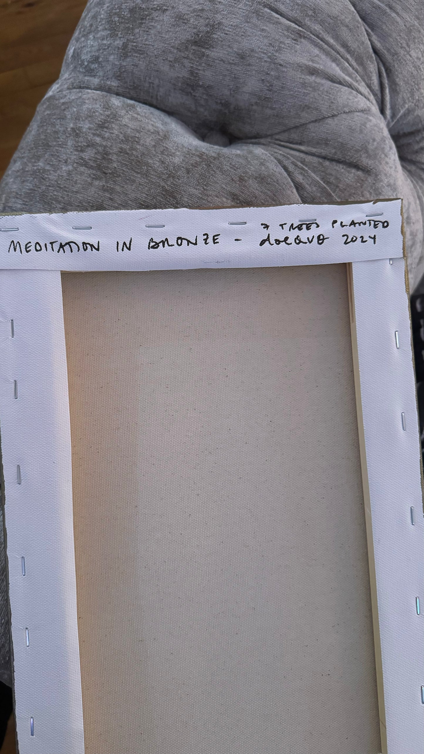 "meditation in bronze" - series: you are peace, impasto on canvas