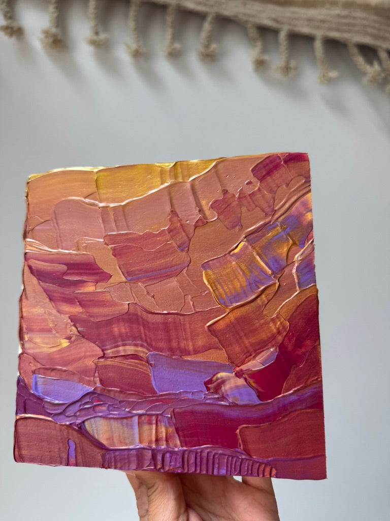 "abundant skies" - series: you are atmospheric, impasto on pine