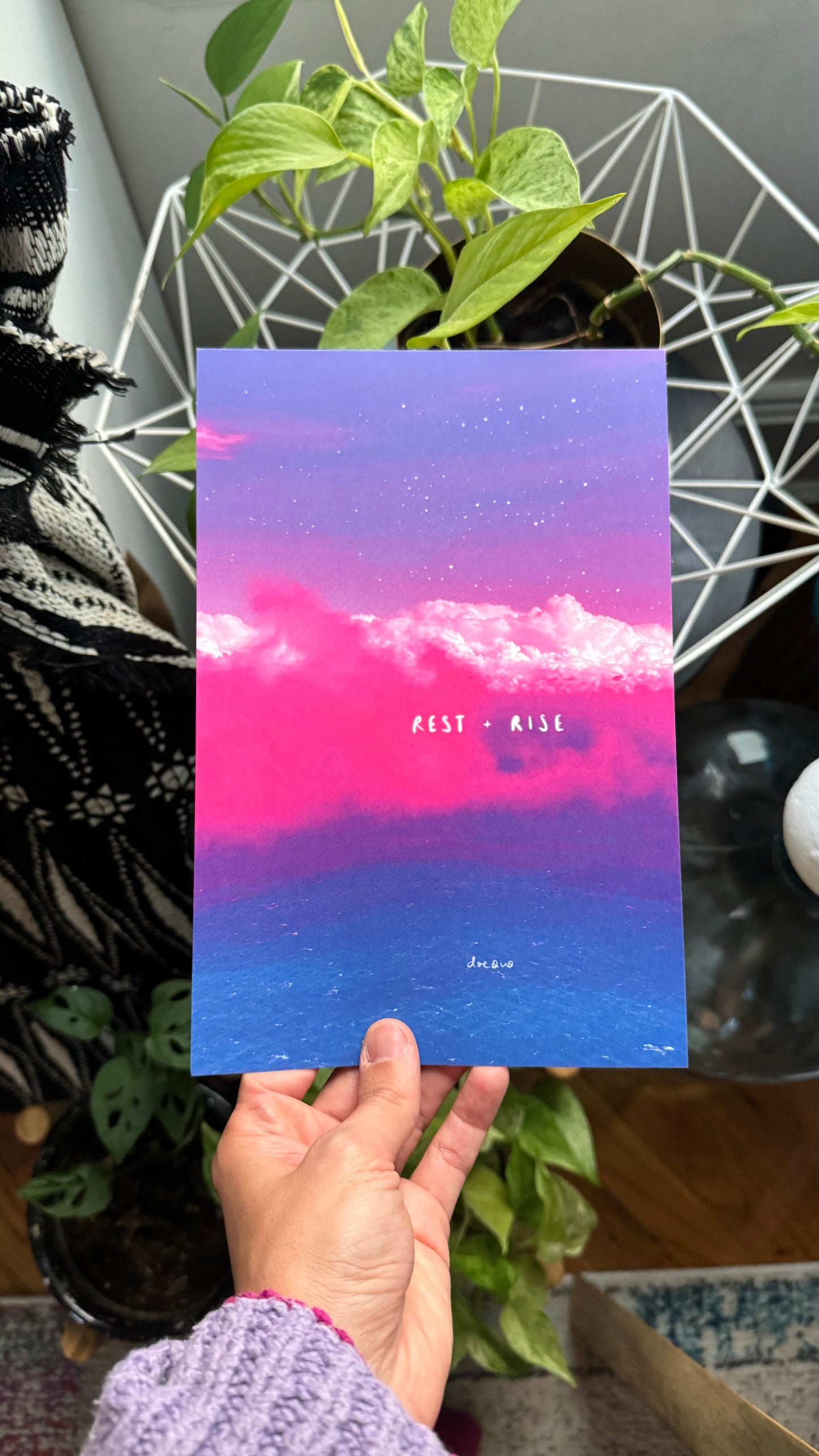 "nurture / rest+rise" - series: you are multidimensional, paper print