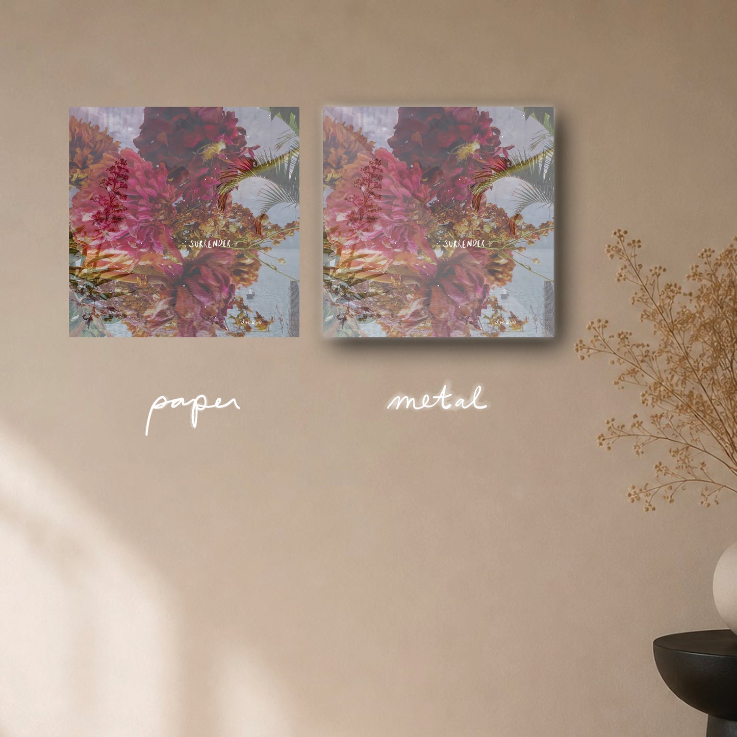 "surrender to love" - series: you are exploding, paper or metal print