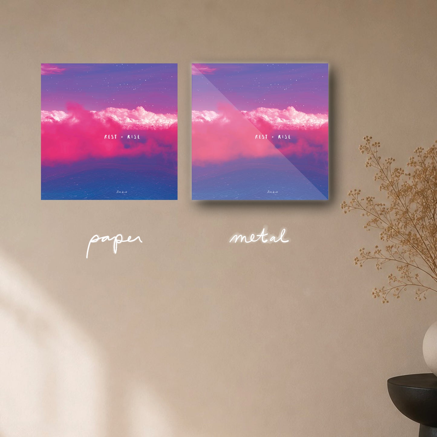 "rest + rise" - series: you are magic, paper or metal print
