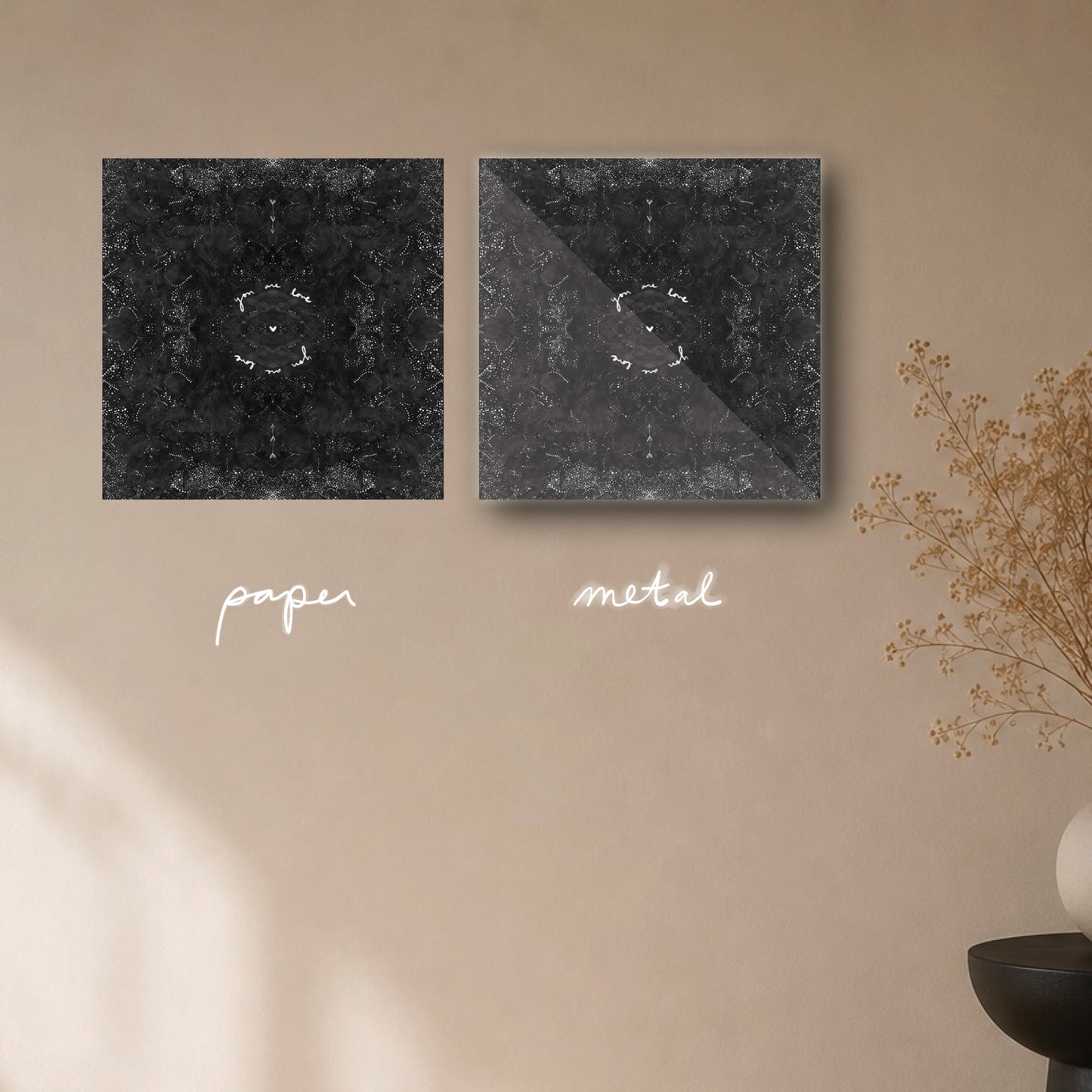 "love love love" - series: you are home, paper or metal print