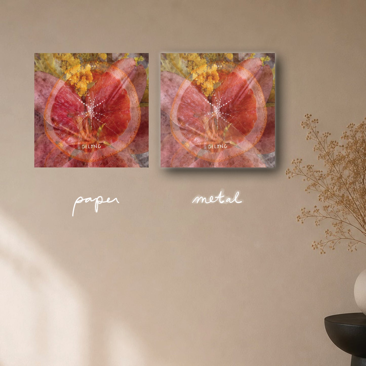 "you belong here" - series: you are exploding, paper or metal print