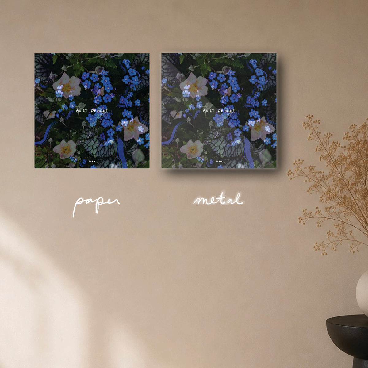 "quiet delight" - series: you are home, paper or metal print