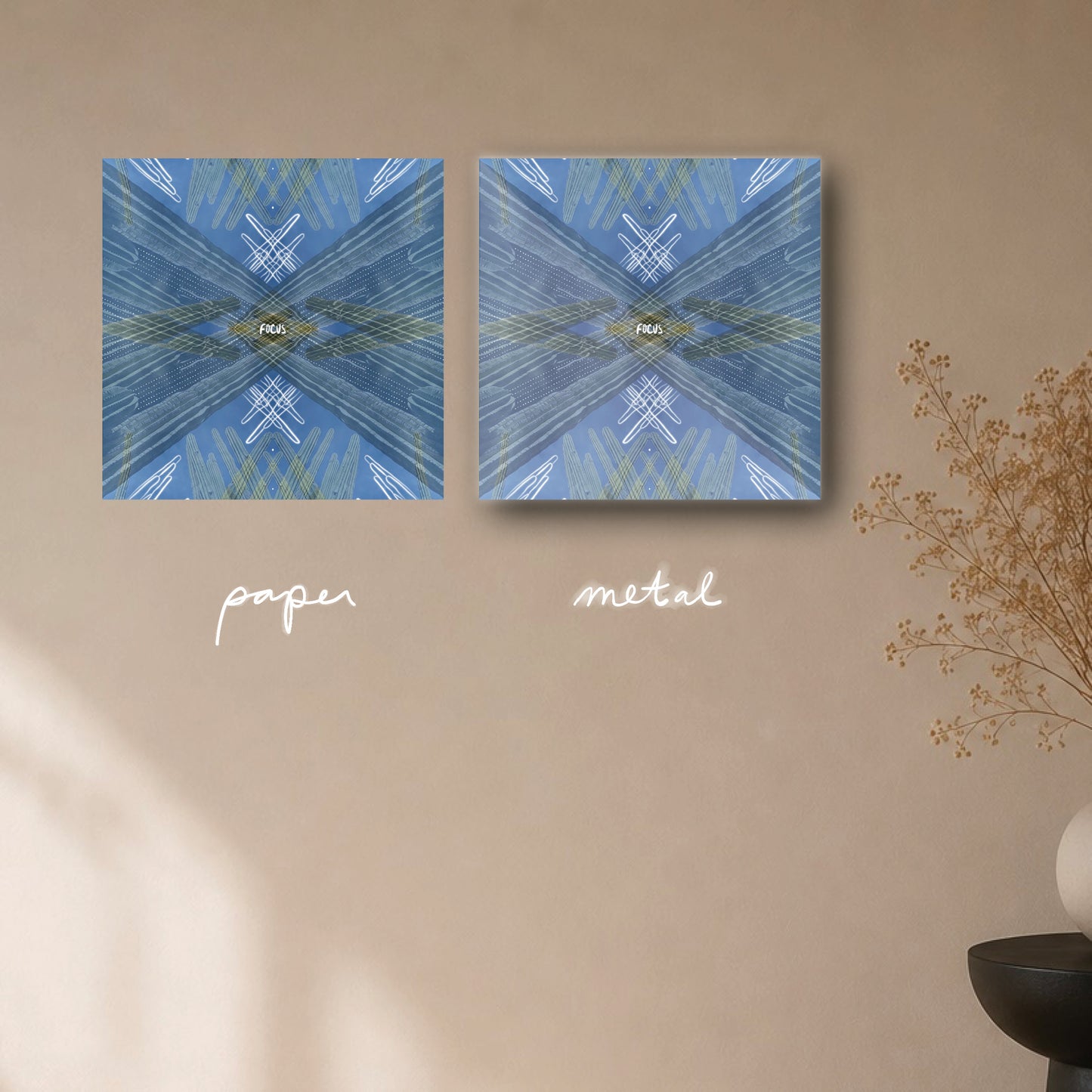 "focus your flow" - series: you are home, paper or metal print