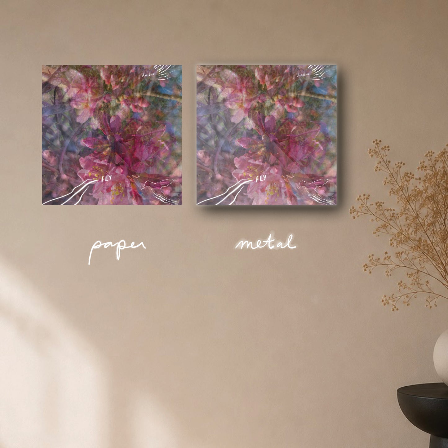 "fly to your heartsong" - series: you are exploding, paper or metal print