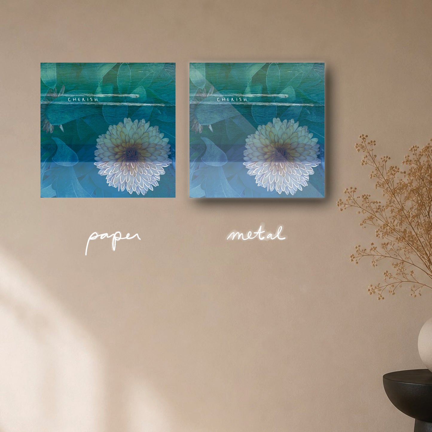 "cherish this moment" - series: you are home, paper or metal print
