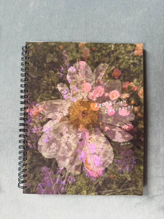 "rooted in curiosity" - series: you are home, paper notebook