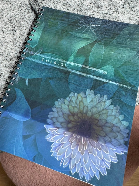 "cherish this moment" - series: you are home, paper notebook