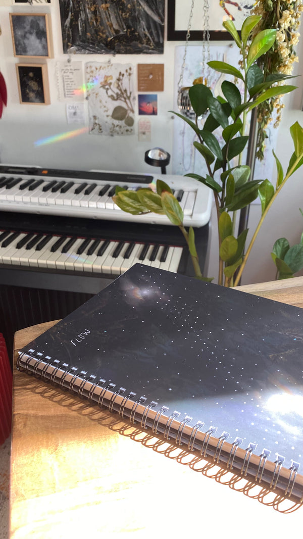 "into the flowstate we go" - series: you are abundance, paper notebook