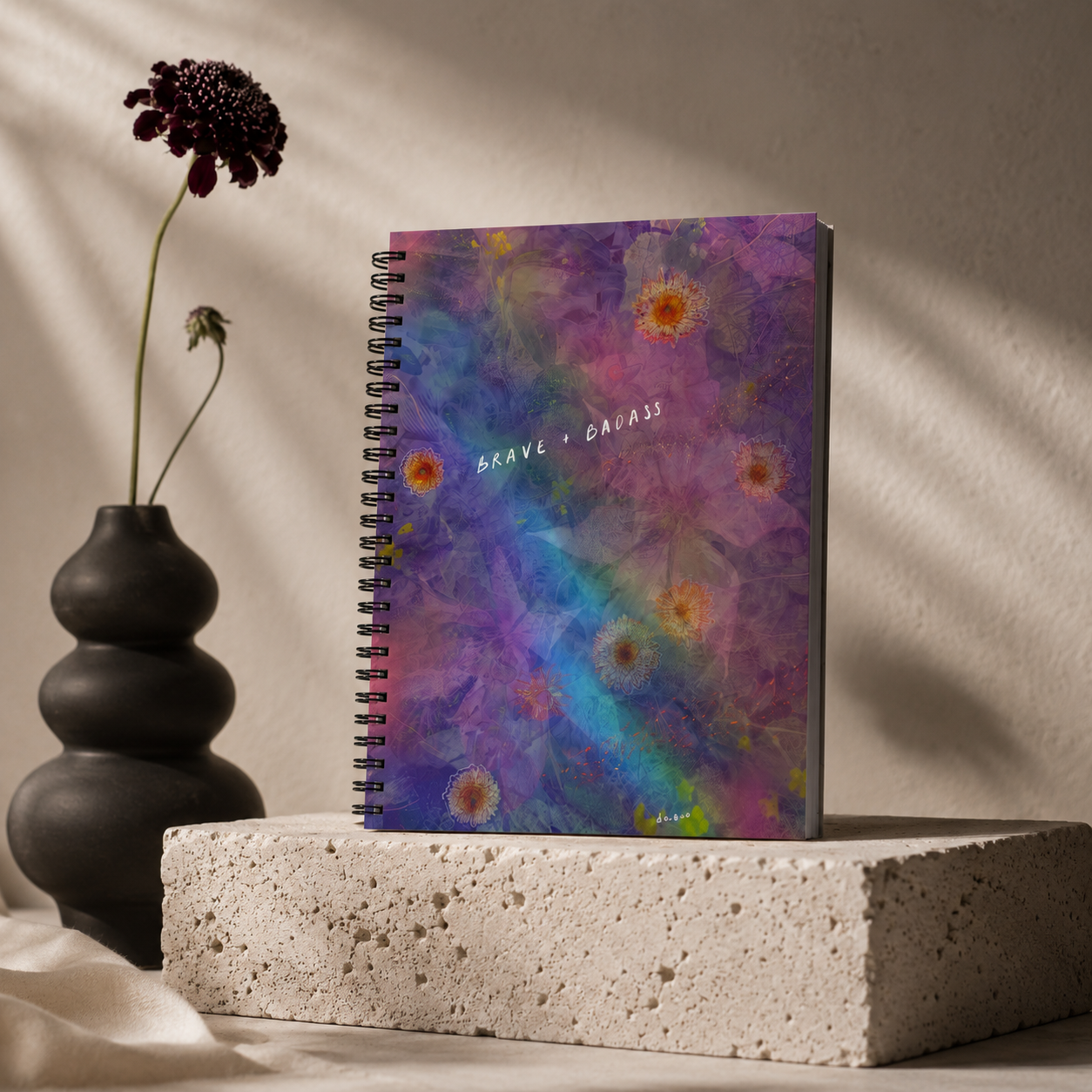 "brave + badass" - series: you are home, paper notebook