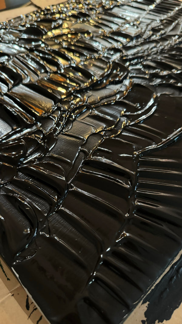 "meditation into inner space" - series: you are peace, impasto on canvas