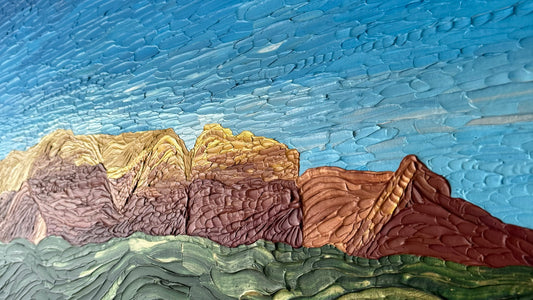"meditation in big sedona" - commission, impasto on canvas