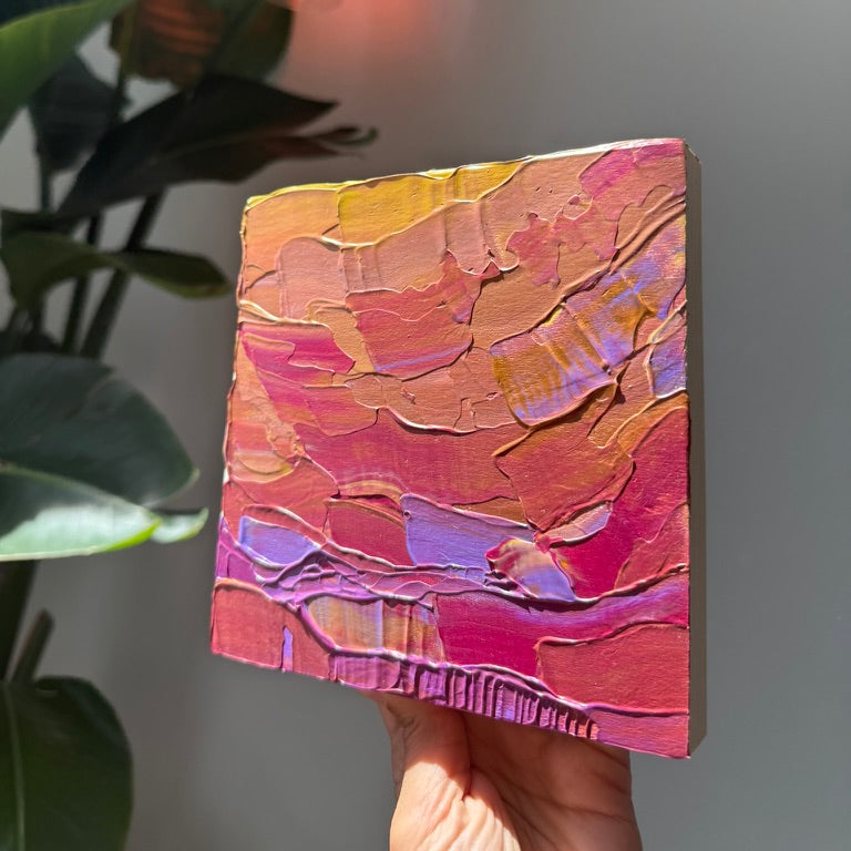 "abundant skies" - series: you are atmospheric, impasto on pine