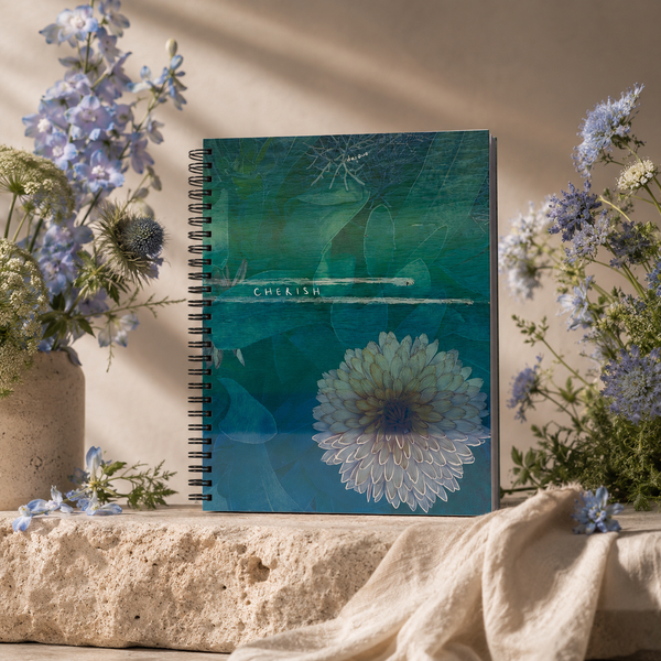 "cherish this moment" - series: you are home, paper notebook
