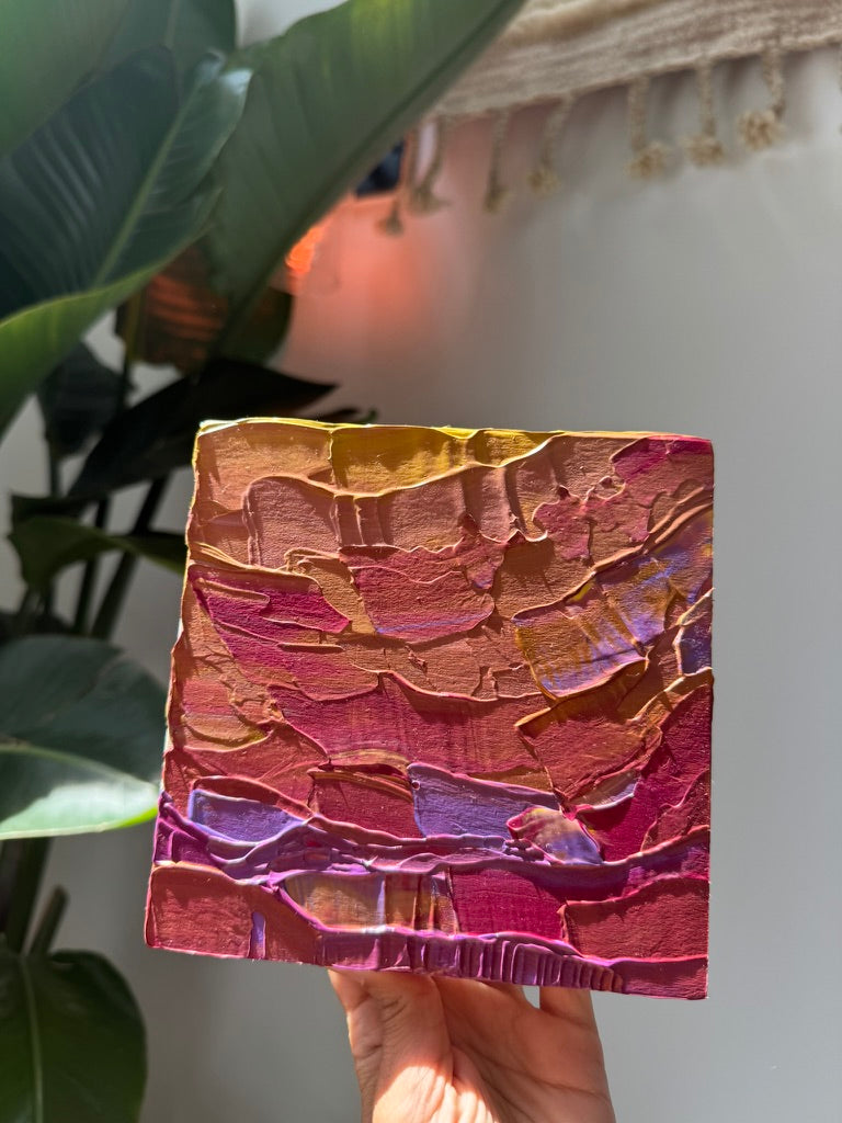 "abundant skies" - series: you are atmospheric, impasto on pine