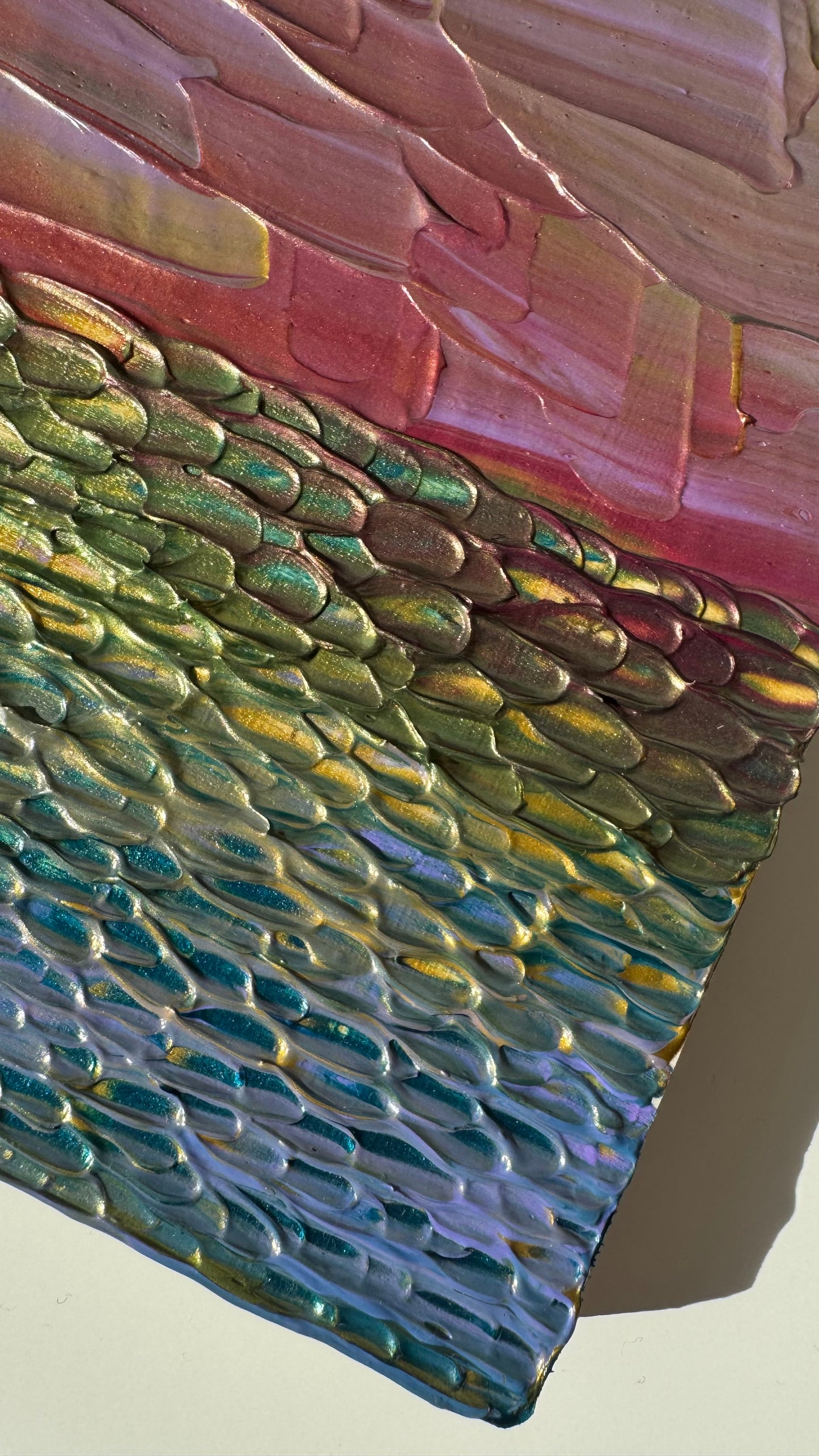 "joyful seas" - series: you are atmospheric, impasto on pine