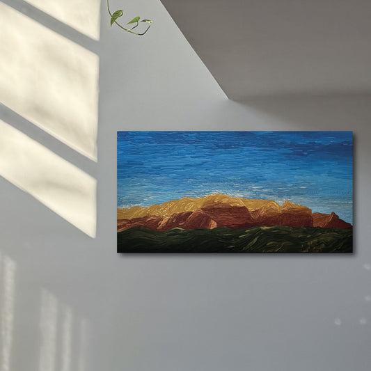 "meditation in big sedona" - commission, impasto on canvas