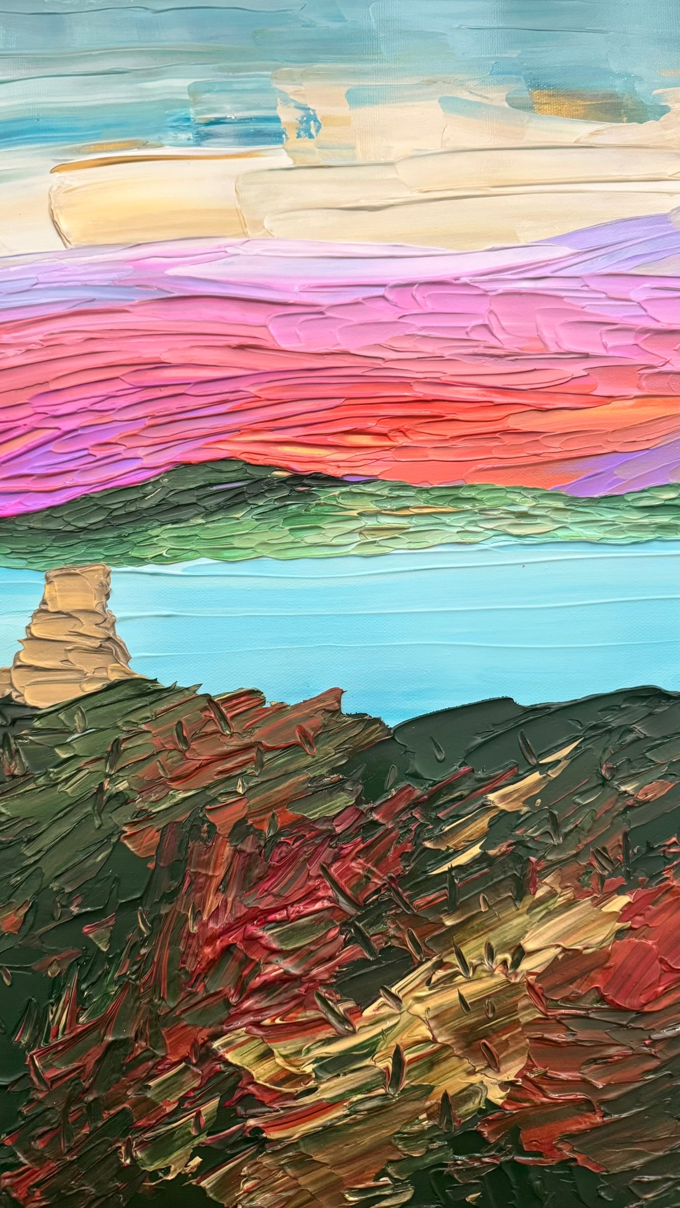 "why we're here" - commission, impasto on canvas