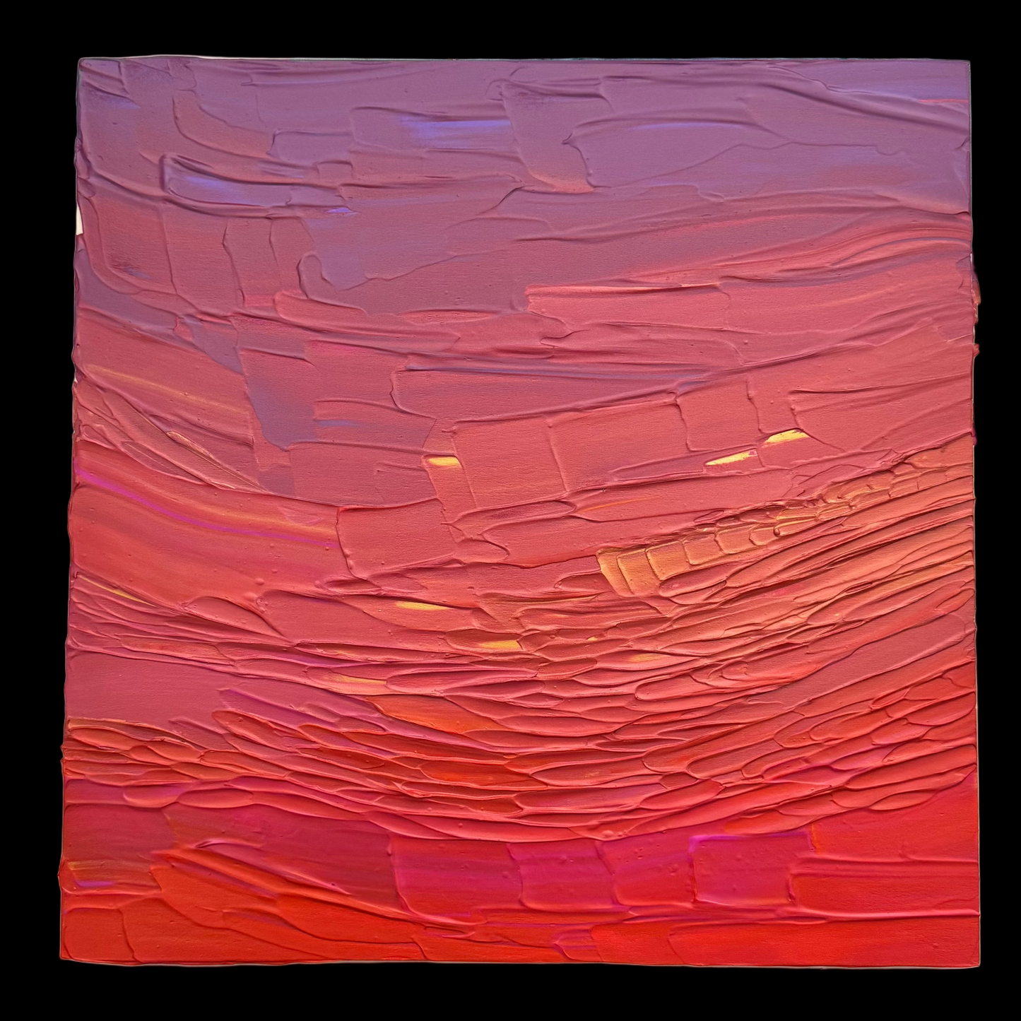 "kiss the sky" - series: you are golden, impasto on pine