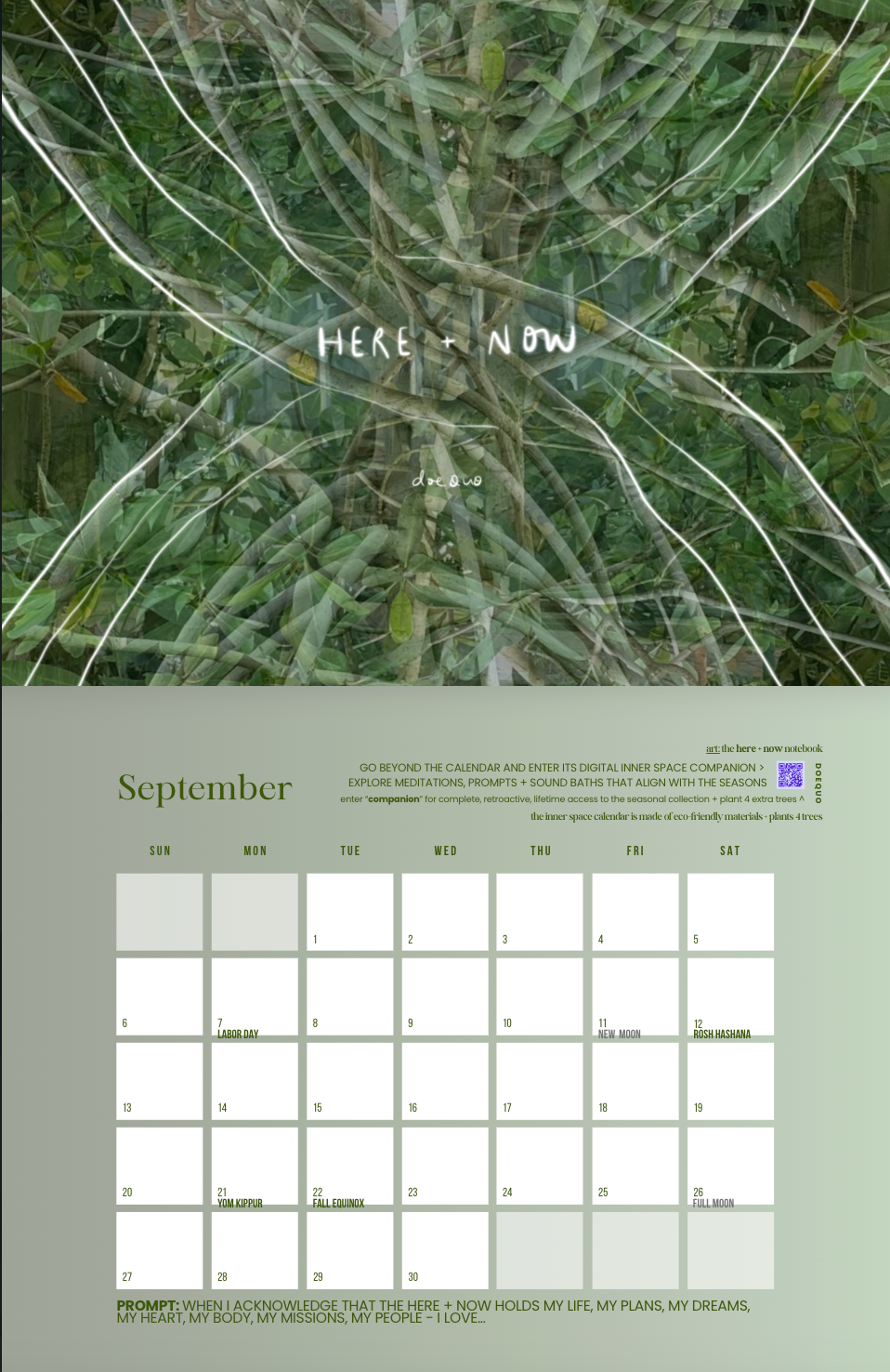 🌸 you are here + now [CALENDAR] 🚀 the 2026 inner space monthly calendar