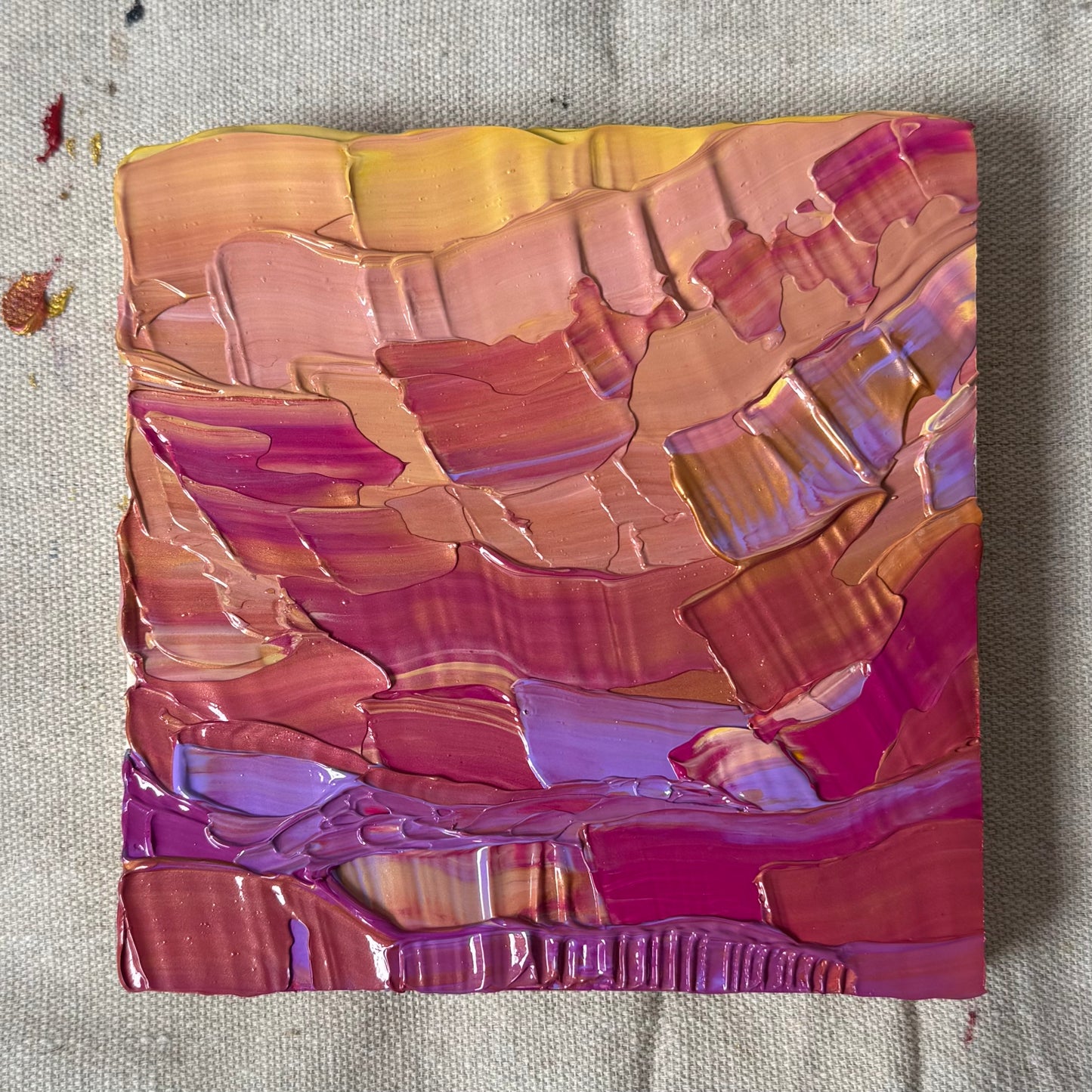 "abundant skies" - series: you are atmospheric, impasto on pine