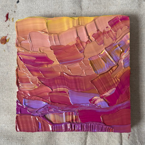 "abundant skies" - series: you are atmospheric, impasto on pine