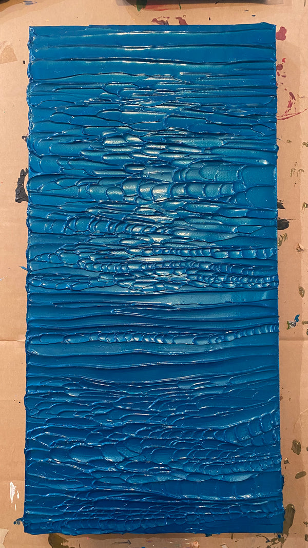 "meditation in blue" - series: you are peace, impasto on canvas