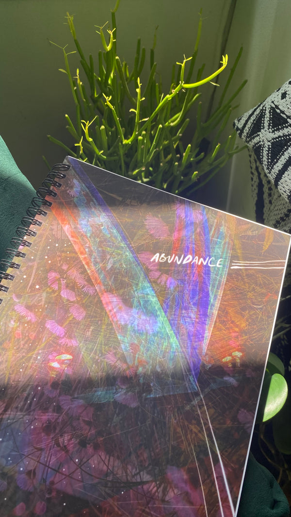 "dancing with abundance" - series: you are abundance, paper notebook