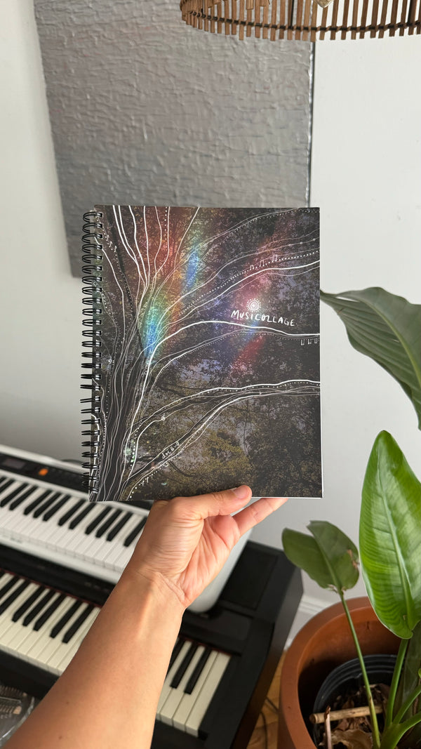 "singing with musicollage" - series: you are magic, paper notebook