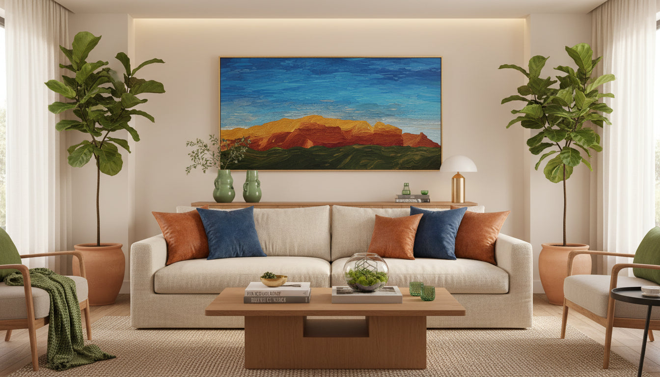 "meditation in big sedona" - commission, impasto on canvas