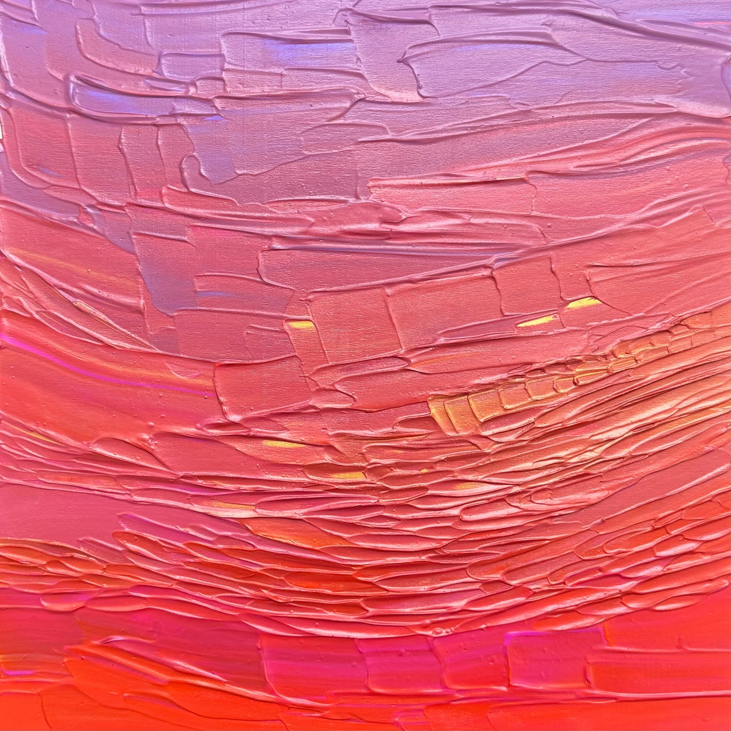 "kiss the sky" - series: you are golden, impasto on pine