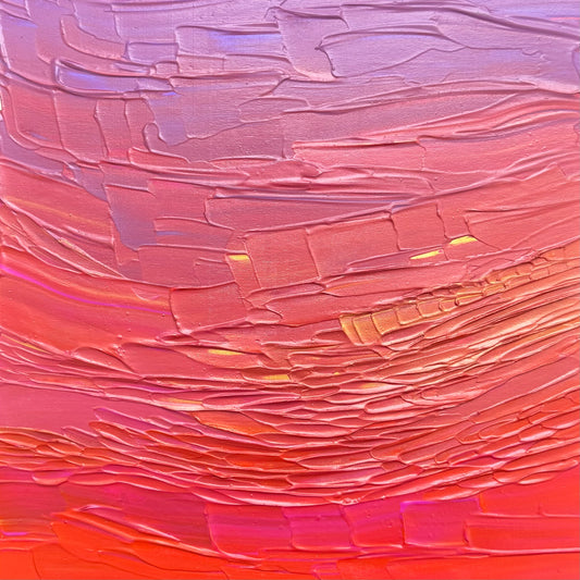 "kiss the sky" - series: you are golden, impasto on pine