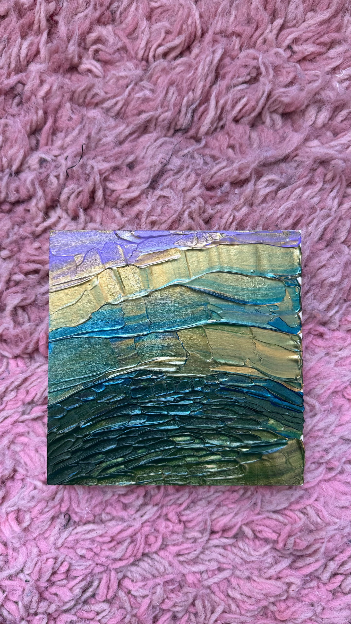 "spring in the air" - series: you are atmospheric, impasto on pine