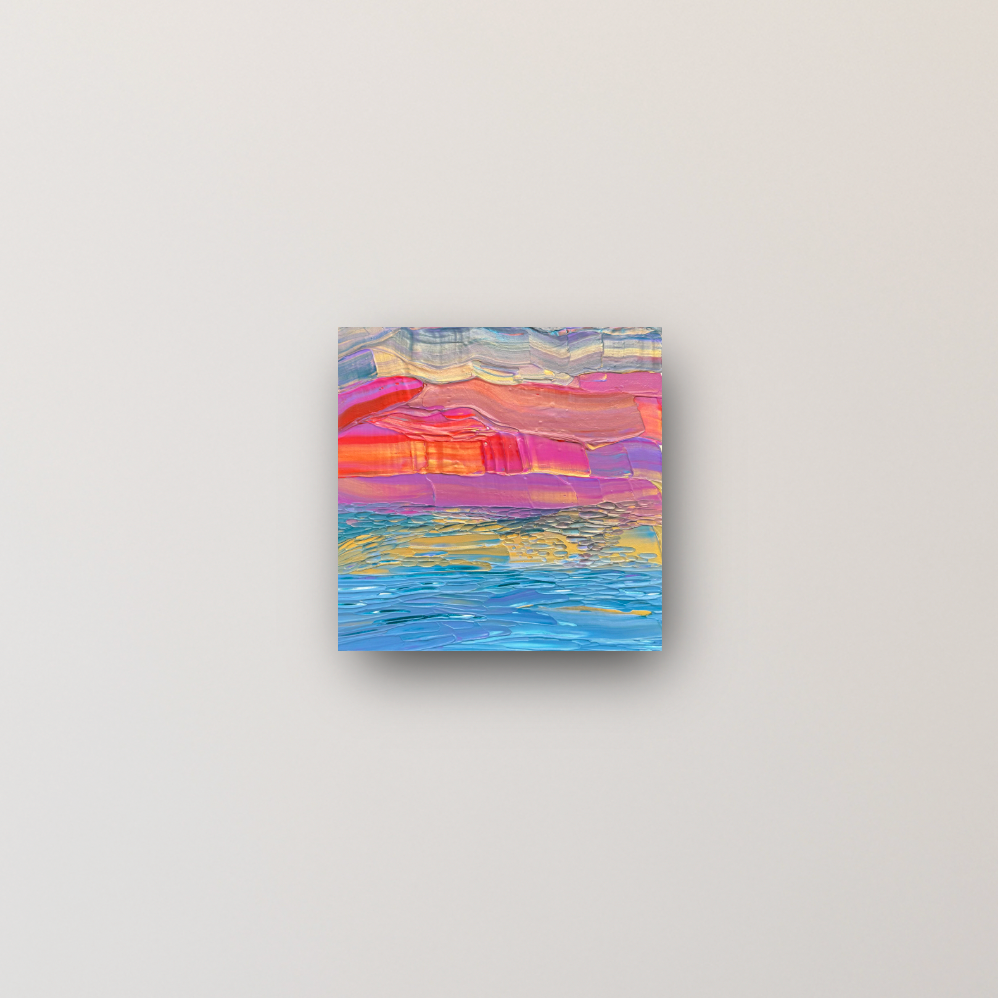 "electric sea" - series: you are golden, metal print