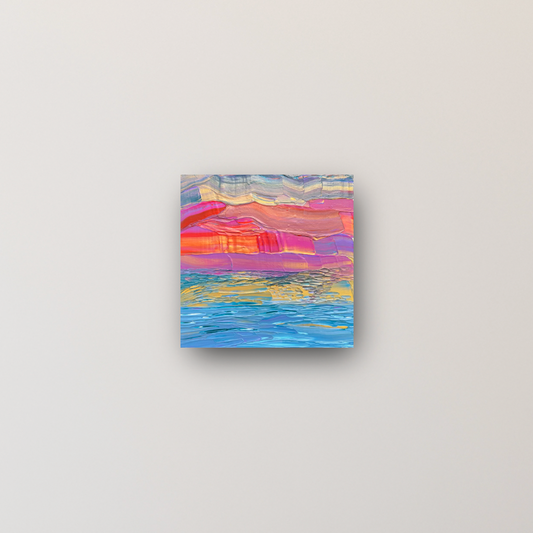 "electric sea" - series: you are golden, metal print