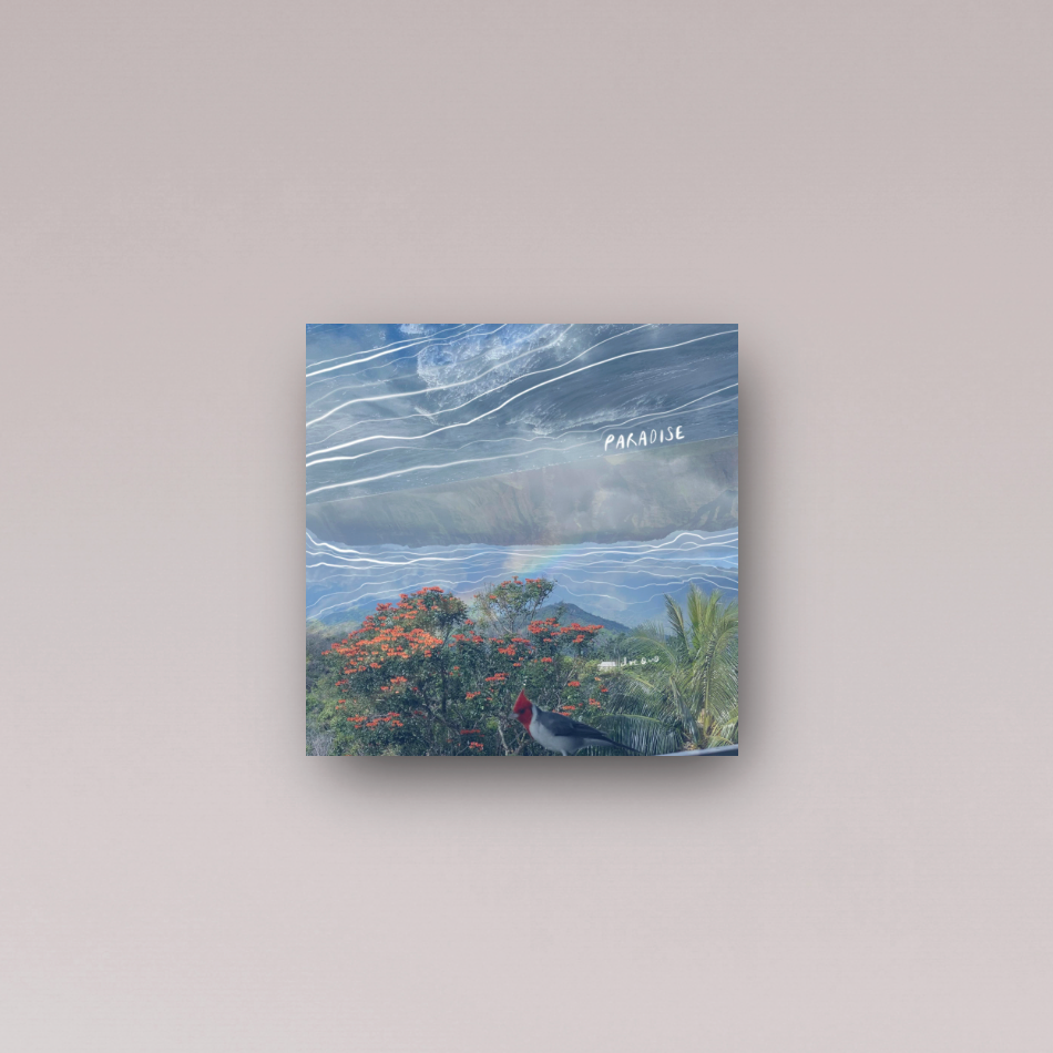 "paradise is a feeling" - series: you are exploding, metal print