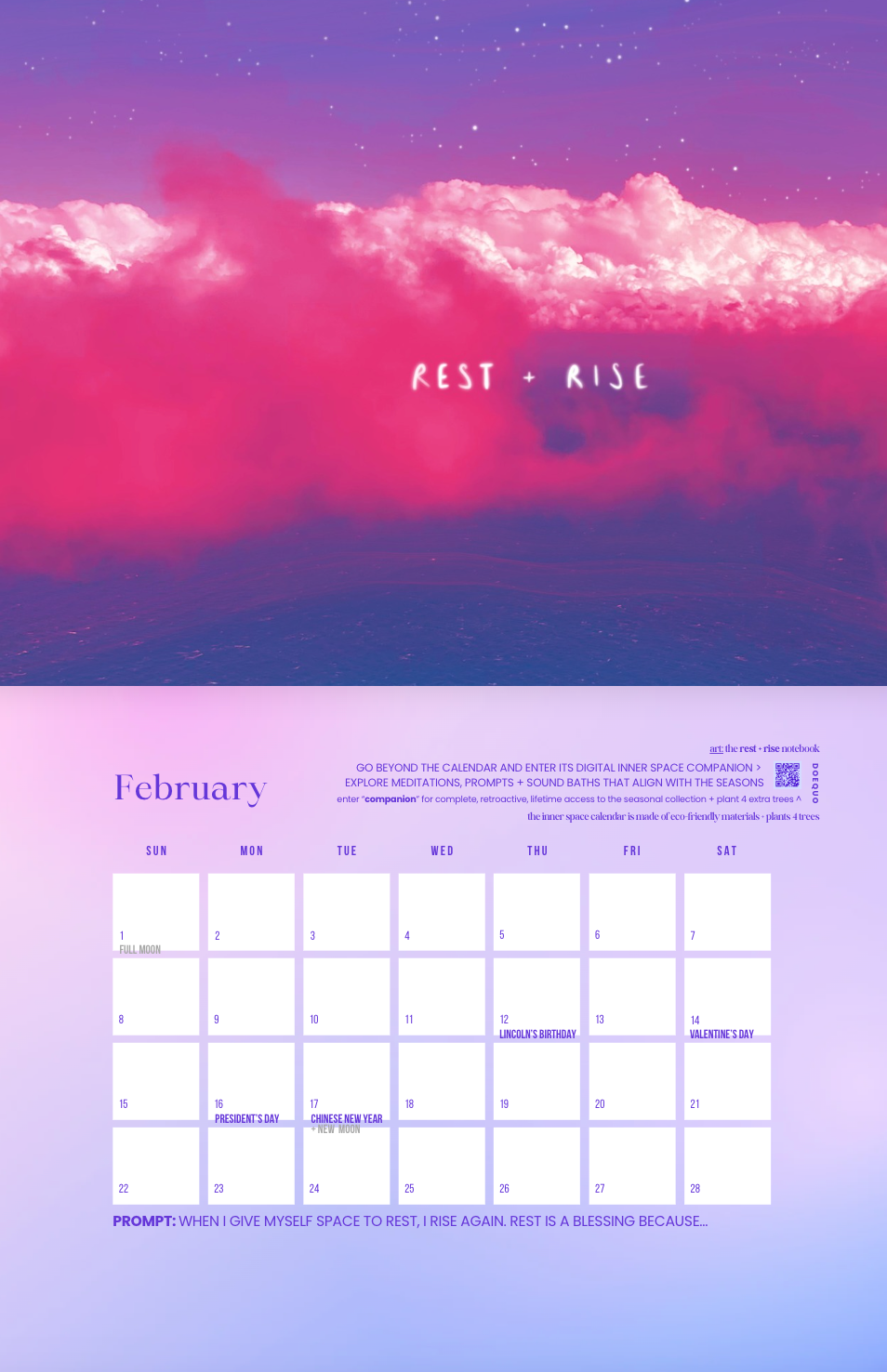 🌸 you are here + now [CALENDAR] 🚀 the 2026 inner space monthly calendar