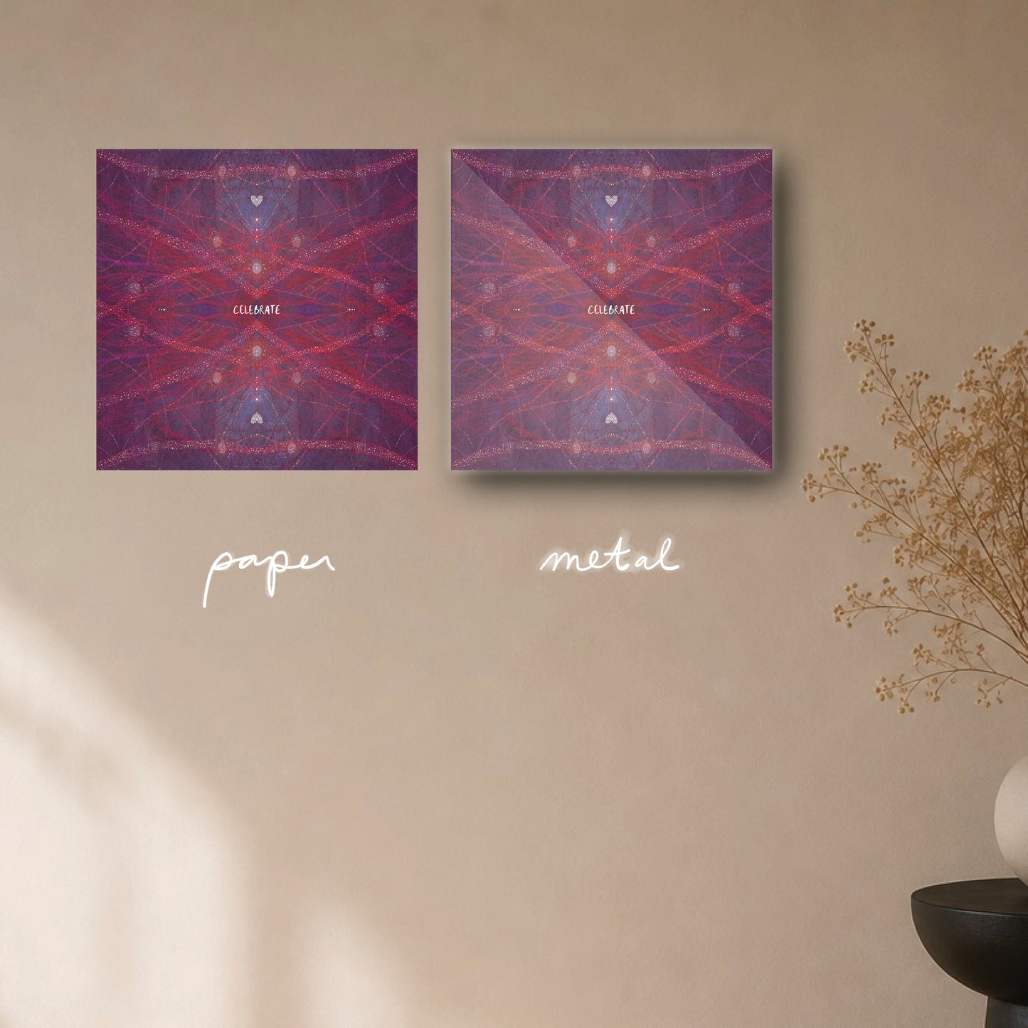 "the universe is a celebration that existence is" - series: you are home, paper or metal print