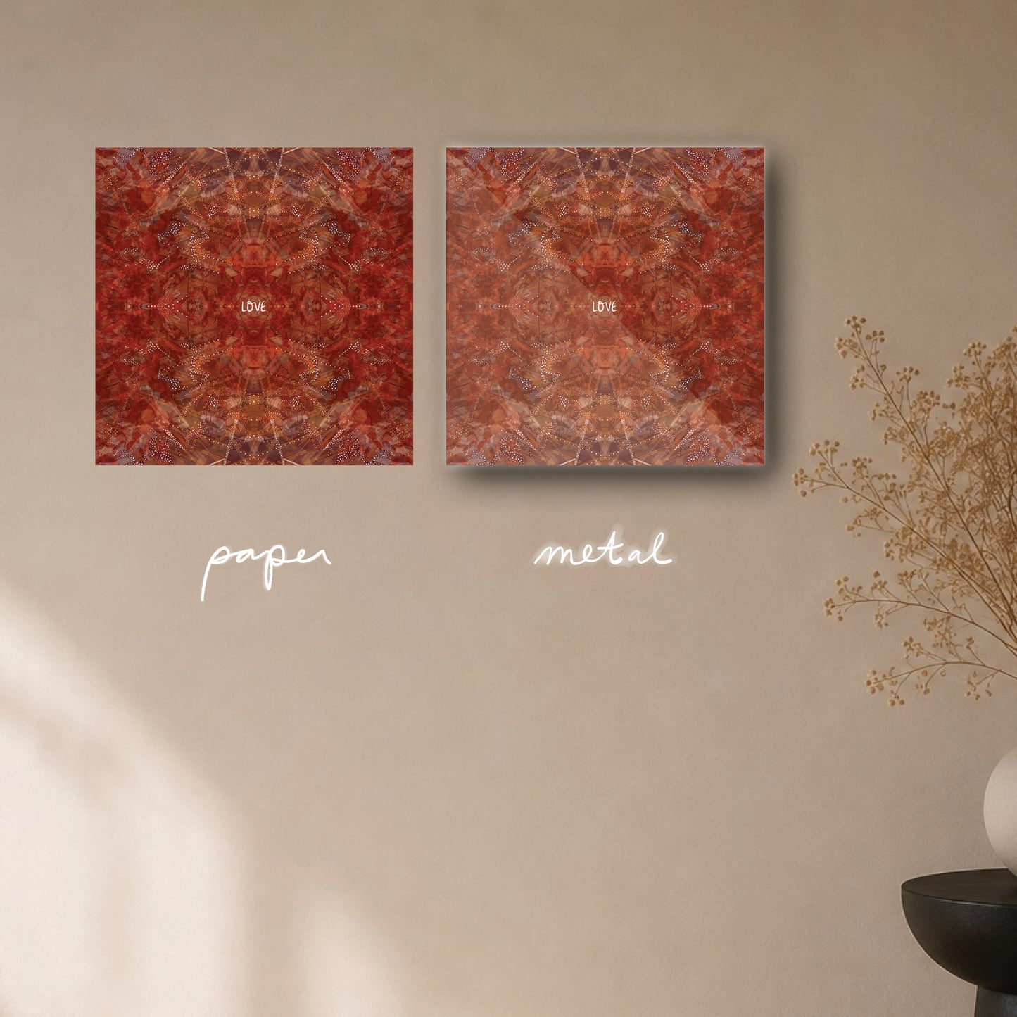 "self love is the answer" - series: you are presence, paper or metal print