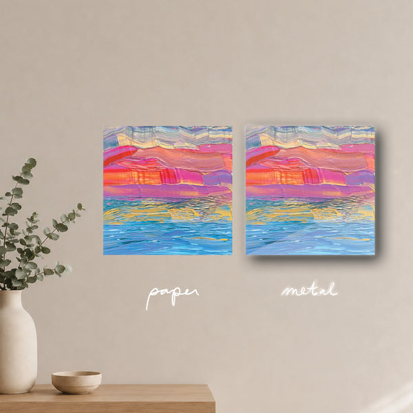 "electric sea" - series: you are golden, paper or metal print