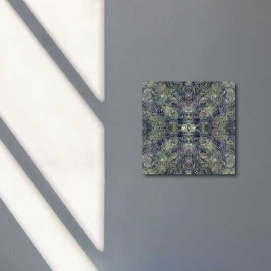 "breathe in the succulents" - series: you are presence, metal print