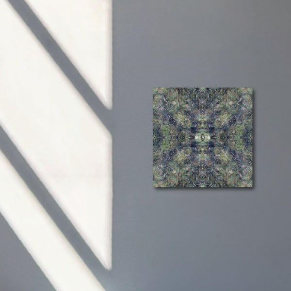 "breathe in the succulents" - series: you are presence, metal print