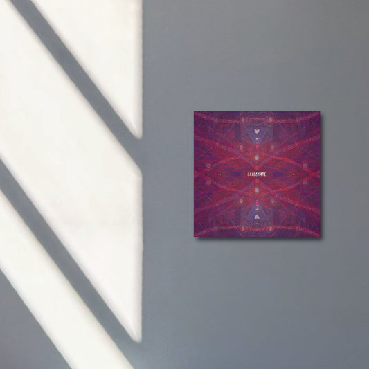 "the universe is a celebration that existence is" - series: you are home, metal print