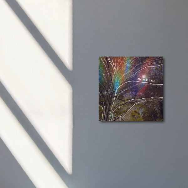 "singing with musicollage" - series: you are magic, metal print