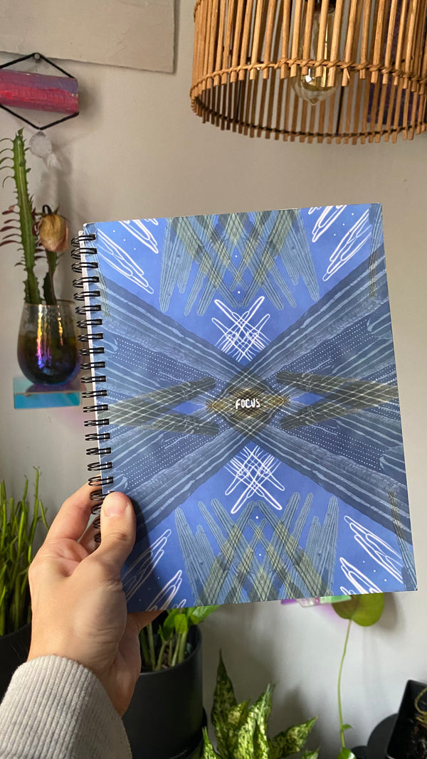 "focus your flow" - series: you are home, paper notebook