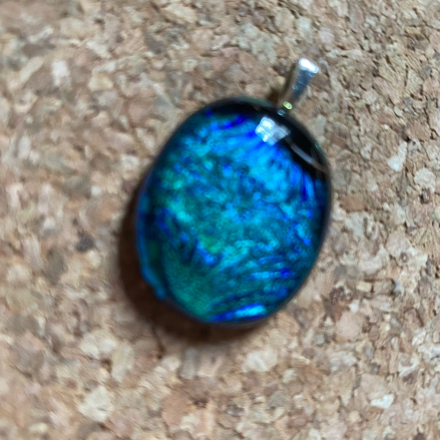 ⭐️ you are HEAVENLY [GLASS PENDANT] 🚀 electric blue dot