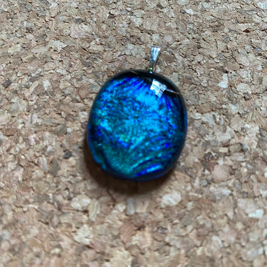 ⭐️ you are HEAVENLY [GLASS PENDANT] 🚀 electric blue dot